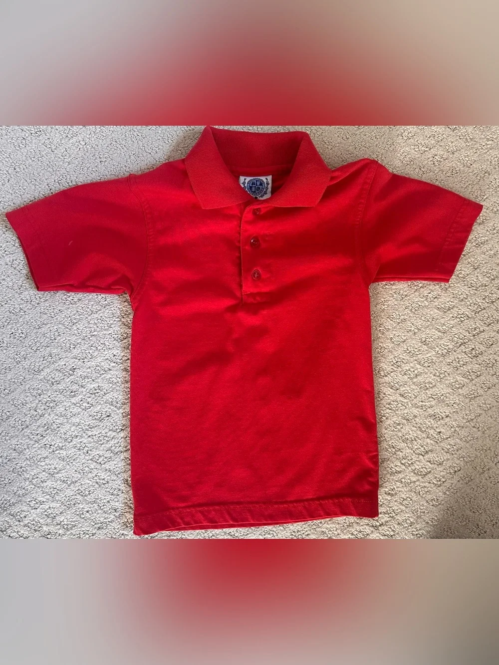 Boys Girls School Uniform Red Polo Shirt Bundle Lot 4 Pieces Sizes 5T-6/7